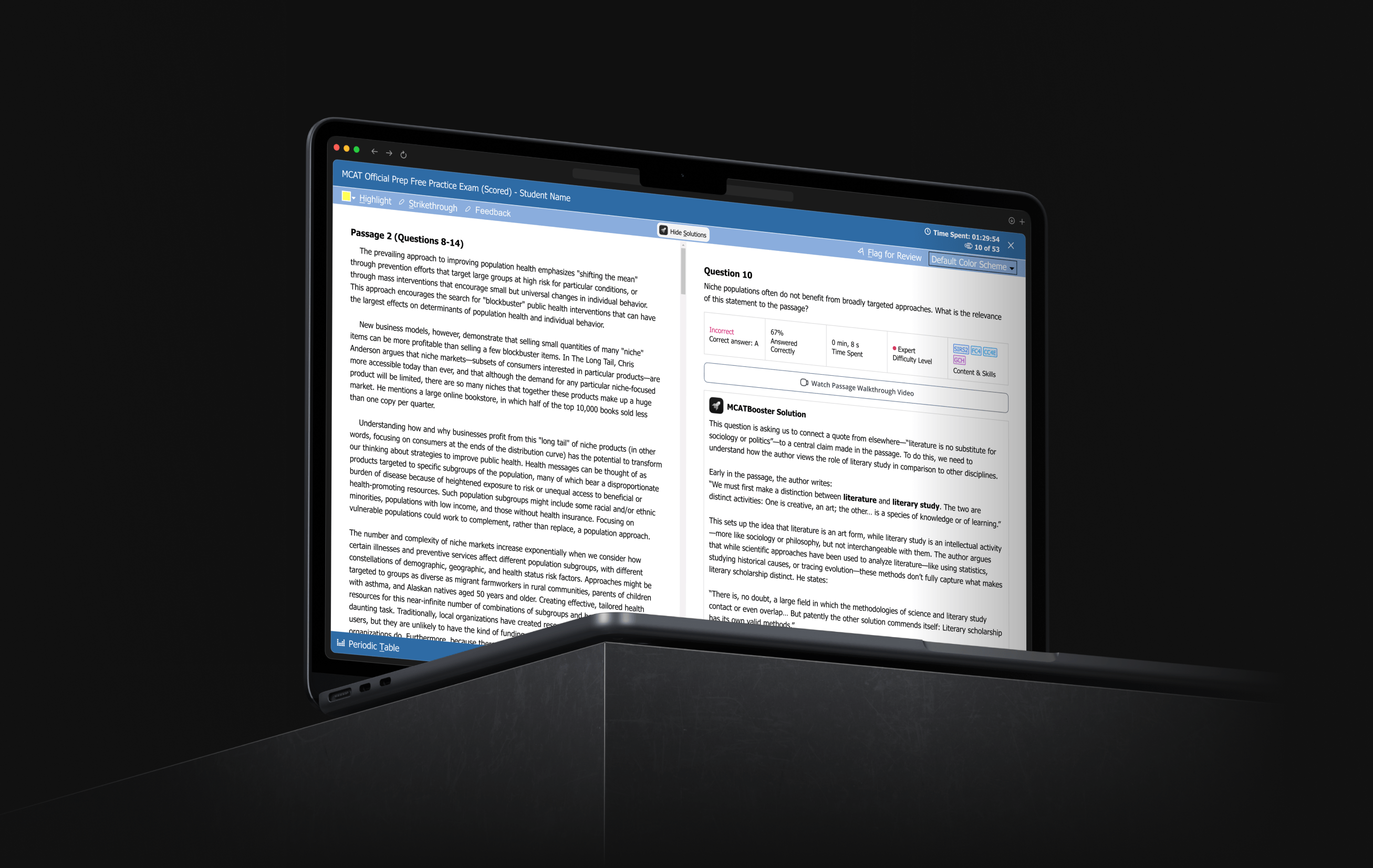 MCATBooster AAMC Extension